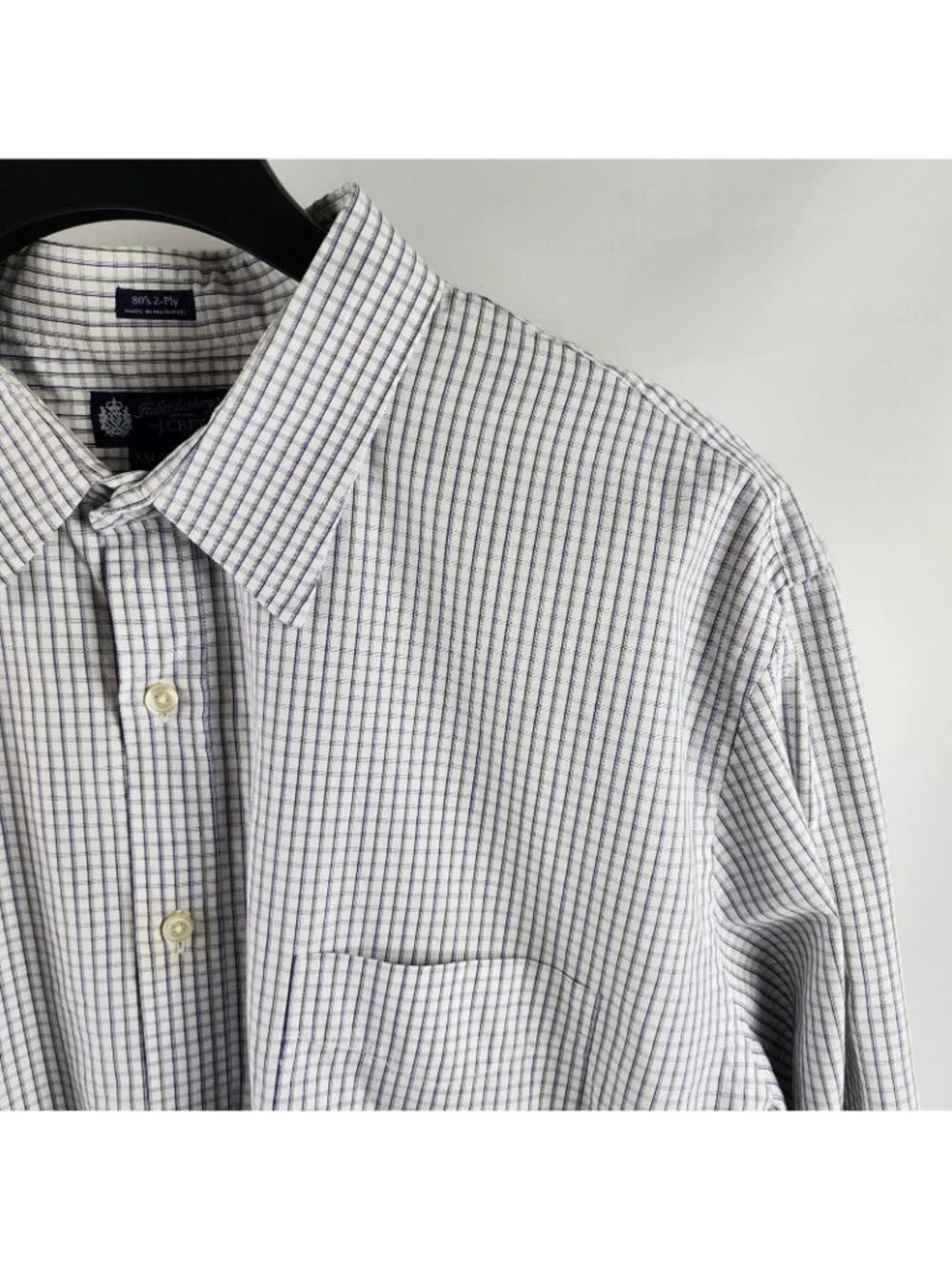 J. Crew Vintage Shirt Mens XXL Multi Haberdashery Grid L/S Button Up 80s 2Ply